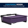 image:imageFlash Furniture Grandstand Portable Stadium Seat for Bleachers or Benches Folding Padded Stadium Chair with Carrying Handle 500 lb Weight Capacity PurpleDark Purple