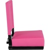 image:imageFlash Furniture Grandstand Portable Stadium Seat for Bleachers or Benches Folding Padded Stadium Chair with Carrying Handle 500 lb Weight Capacity PurplePink