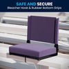 image:imageFlash Furniture Grandstand Portable Stadium Seat for Bleachers or Benches Folding Padded Stadium Chair with Carrying Handle 500 lb Weight Capacity PurpleDark Purple