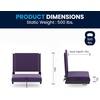 image:imageFlash Furniture Grandstand Portable Stadium Seat for Bleachers or Benches Folding Padded Stadium Chair with Carrying Handle 500 lb Weight Capacity PurpleDark Purple