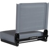 image:imageFlash Furniture Grandstand Portable Stadium Seat for Bleachers or Benches Folding Padded Stadium Chair with Carrying Handle 500 lb Weight Capacity PurpleGrey