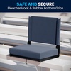 image:imageFlash Furniture Grandstand Portable Stadium Seat for Bleachers or Benches Folding Padded Stadium Chair with Carrying Handle 500 lb Weight Capacity PurpleNavy Blue