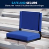 image:imageFlash Furniture Grandstand Portable Stadium Seat for Bleachers or Benches Folding Padded Stadium Chair with Carrying Handle 500 lb Weight Capacity PurpleBlue