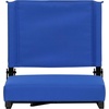 image:imageFlash Furniture Grandstand Portable Stadium Seat for Bleachers or Benches Folding Padded Stadium Chair with Carrying Handle 500 lb Weight Capacity PurpleBlue