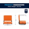 image:imageFlash Furniture Grandstand Portable Stadium Seat for Bleachers or Benches Folding Padded Stadium Chair with Carrying Handle 500 lb Weight Capacity PurpleOrange