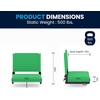 image:imageFlash Furniture Grandstand Portable Stadium Seat for Bleachers or Benches Folding Padded Stadium Chair with Carrying Handle 500 lb Weight Capacity PurpleBright Green