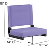 image:imageFlash Furniture Grandstand Portable Stadium Seat for Bleachers or Benches Folding Padded Stadium Chair with Carrying Handle 500 lb Weight Capacity PurplePurple