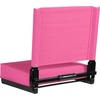 image:imageFlash Furniture Grandstand Portable Stadium Seat for Bleachers or Benches Folding Padded Stadium Chair with Carrying Handle 500 lb Weight Capacity PurplePink