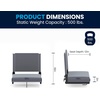 image:imageFlash Furniture Grandstand Portable Stadium Seat for Bleachers or Benches Folding Padded Stadium Chair with Carrying Handle 500 lb Weight Capacity PurpleGrey
