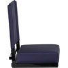 image:imageFlash Furniture Grandstand Portable Stadium Seat for Bleachers or Benches Folding Padded Stadium Chair with Carrying Handle 500 lb Weight Capacity PurpleNavy