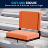 image:imageFlash Furniture Grandstand Portable Stadium Seat for Bleachers or Benches Folding Padded Stadium Chair with Carrying Handle 500 lb Weight Capacity PurpleOrange