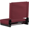 image:imageFlash Furniture Grandstand Portable Stadium Seat for Bleachers or Benches Folding Padded Stadium Chair with Carrying Handle 500 lb Weight Capacity PurpleMaroon