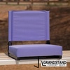 image:imageFlash Furniture Grandstand Portable Stadium Seat for Bleachers or Benches Folding Padded Stadium Chair with Carrying Handle 500 lb Weight Capacity PurplePurple