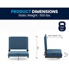 image:imageFlash Furniture Grandstand Portable Stadium Seat for Bleachers or Benches Folding Padded Stadium Chair with Carrying Handle 500 lb Weight Capacity PurpleTeal