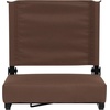 image:imageFlash Furniture Grandstand Portable Stadium Seat for Bleachers or Benches Folding Padded Stadium Chair with Carrying Handle 500 lb Weight Capacity PurpleBrown