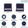 image:imageFlash Furniture Grandstand Portable Stadium Seat for Bleachers or Benches Folding Padded Stadium Chair with Carrying Handle 500 lb Weight Capacity PurpleNavy