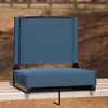 image:imageFlash Furniture Grandstand Portable Stadium Seat for Bleachers or Benches Folding Padded Stadium Chair with Carrying Handle 500 lb Weight Capacity PurpleTeal