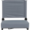 image:imageFlash Furniture Grandstand Portable Stadium Seat for Bleachers or Benches Folding Padded Stadium Chair with Carrying Handle 500 lb Weight Capacity PurpleGrey