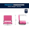 image:imageFlash Furniture Grandstand Portable Stadium Seat for Bleachers or Benches Folding Padded Stadium Chair with Carrying Handle 500 lb Weight Capacity PurplePink