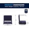 image:imageFlash Furniture Grandstand Portable Stadium Seat for Bleachers or Benches Folding Padded Stadium Chair with Carrying Handle 500 lb Weight Capacity PurpleNavy