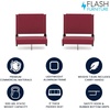 image:imageFlash Furniture Grandstand Portable Stadium Seat for Bleachers or Benches Folding Padded Stadium Chair with Carrying Handle 500 lb Weight Capacity PurpleMaroon