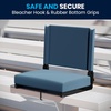 image:imageFlash Furniture Grandstand Portable Stadium Seat for Bleachers or Benches Folding Padded Stadium Chair with Carrying Handle 500 lb Weight Capacity PurpleTeal