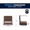 image:imageFlash Furniture Grandstand Portable Stadium Seat for Bleachers or Benches Folding Padded Stadium Chair with Carrying Handle 500 lb Weight Capacity PurpleBrown