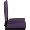 image:imageFlash Furniture Grandstand Portable Stadium Seat for Bleachers or Benches Folding Padded Stadium Chair with Carrying Handle 500 lb Weight Capacity PurpleDark Purple