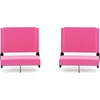 image:imageFlash Furniture Grandstand Portable Stadium Seat for Bleachers or Benches Folding Padded Stadium Chair with Carrying Handle 500 lb Weight Capacity PurplePink