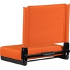 image:imageFlash Furniture Grandstand Portable Stadium Seat for Bleachers or Benches Folding Padded Stadium Chair with Carrying Handle 500 lb Weight Capacity PurpleOrange