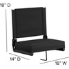 image:imageFlash Furniture Grandstand Portable Stadium Seat for Bleachers or Benches Folding Padded Stadium Chair with Carrying Handle 500 lb Weight Capacity PurpleBlack