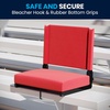 image:imageFlash Furniture Grandstand Portable Stadium Seat for Bleachers or Benches Folding Padded Stadium Chair with Carrying Handle 500 lb Weight Capacity PurpleRed