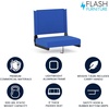 image:imageFlash Furniture Grandstand Portable Stadium Seat for Bleachers or Benches Folding Padded Stadium Chair with Carrying Handle 500 lb Weight Capacity PurpleBlue