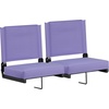 image:imageFlash Furniture Grandstand Portable Stadium Seat for Bleachers or Benches Folding Padded Stadium Chair with Carrying Handle 500 lb Weight Capacity PurplePurple