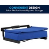 image:imageFlash Furniture Grandstand Portable Stadium Seat for Bleachers or Benches Folding Padded Stadium Chair with Carrying Handle 500 lb Weight Capacity PurpleBlue