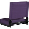 image:imageFlash Furniture Grandstand Portable Stadium Seat for Bleachers or Benches Folding Padded Stadium Chair with Carrying Handle 500 lb Weight Capacity PurpleDark Purple