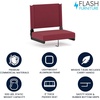 image:imageFlash Furniture Grandstand Portable Stadium Seat for Bleachers or Benches Folding Padded Stadium Chair with Carrying Handle 500 lb Weight Capacity PurpleMaroon