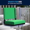 image:imageFlash Furniture Grandstand Portable Stadium Seat for Bleachers or Benches Folding Padded Stadium Chair with Carrying Handle 500 lb Weight Capacity PurpleBright Green