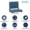 image:imageFlash Furniture Grandstand Portable Stadium Seat for Bleachers or Benches Folding Padded Stadium Chair with Carrying Handle 500 lb Weight Capacity PurpleTeal