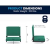 image:imageFlash Furniture Grandstand Portable Stadium Seat for Bleachers or Benches Folding Padded Stadium Chair with Carrying Handle 500 lb Weight Capacity PurpleHunter Green
