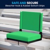 image:imageFlash Furniture Grandstand Portable Stadium Seat for Bleachers or Benches Folding Padded Stadium Chair with Carrying Handle 500 lb Weight Capacity PurpleBright Green