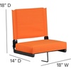 image:imageFlash Furniture Grandstand Portable Stadium Seat for Bleachers or Benches Folding Padded Stadium Chair with Carrying Handle 500 lb Weight Capacity PurpleOrange