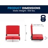 image:imageFlash Furniture Grandstand Portable Stadium Seat for Bleachers or Benches Folding Padded Stadium Chair with Carrying Handle 500 lb Weight Capacity PurpleRed