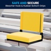 image:imageFlash Furniture Grandstand Portable Stadium Seat for Bleachers or Benches Folding Padded Stadium Chair with Carrying Handle 500 lb Weight Capacity PurpleYellow