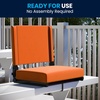 image:imageFlash Furniture Grandstand Portable Stadium Seat for Bleachers or Benches Folding Padded Stadium Chair with Carrying Handle 500 lb Weight Capacity PurpleOrange