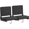 image:imageFlash Furniture Grandstand Portable Stadium Seat for Bleachers or Benches Folding Padded Stadium Chair with Carrying Handle 500 lb Weight Capacity PurpleBlack