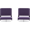 image:imageFlash Furniture Grandstand Portable Stadium Seat for Bleachers or Benches Folding Padded Stadium Chair with Carrying Handle 500 lb Weight Capacity PurpleDark Purple