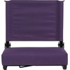 image:imageFlash Furniture Grandstand Portable Stadium Seat for Bleachers or Benches Folding Padded Stadium Chair with Carrying Handle 500 lb Weight Capacity PurpleDark Purple