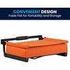 image:imageFlash Furniture Grandstand Portable Stadium Seat for Bleachers or Benches Folding Padded Stadium Chair with Carrying Handle 500 lb Weight Capacity PurpleOrange