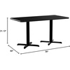 image:imageFlash Furniture Graniss 30 x 60 Rectangular Mahogany Laminate Table Top with 22 x 22 Table Height BasesBlack